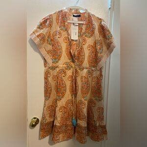 NWT La Plage- Ruthie Ruffle Cover Up Dress‎ Size Large